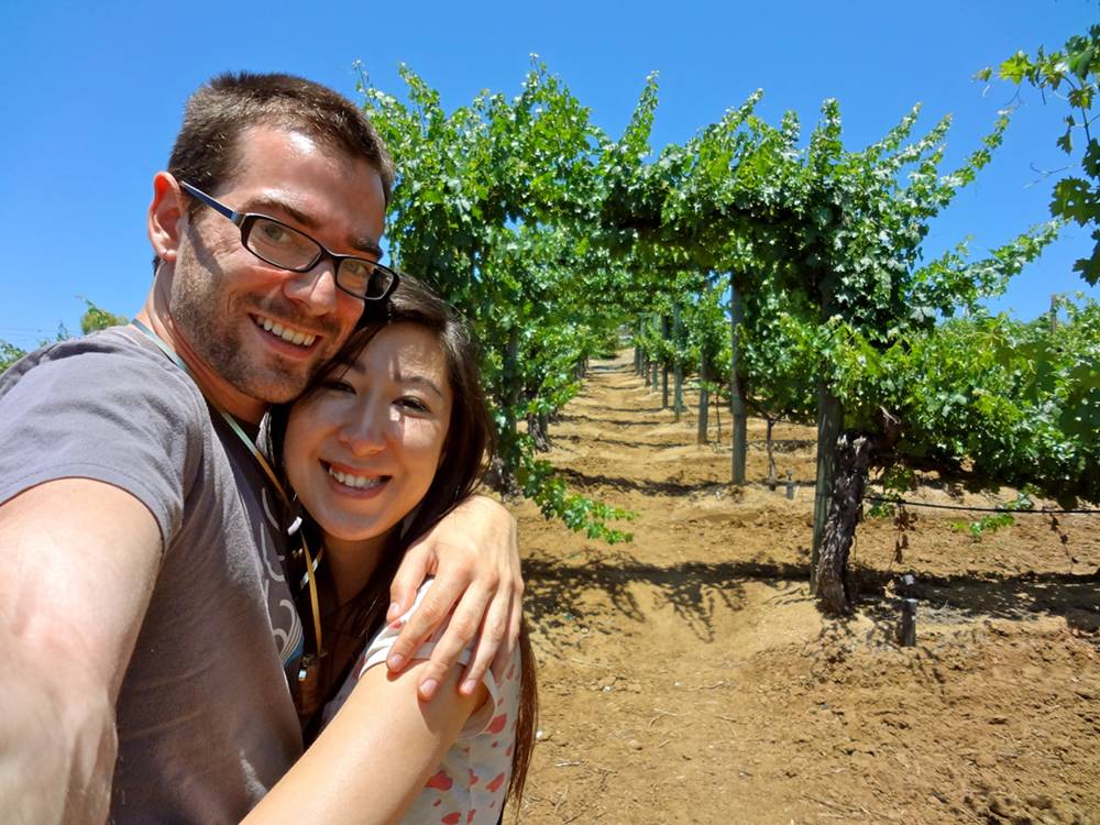Daniel and Michele at the Wilson Creek Winery in Temecula